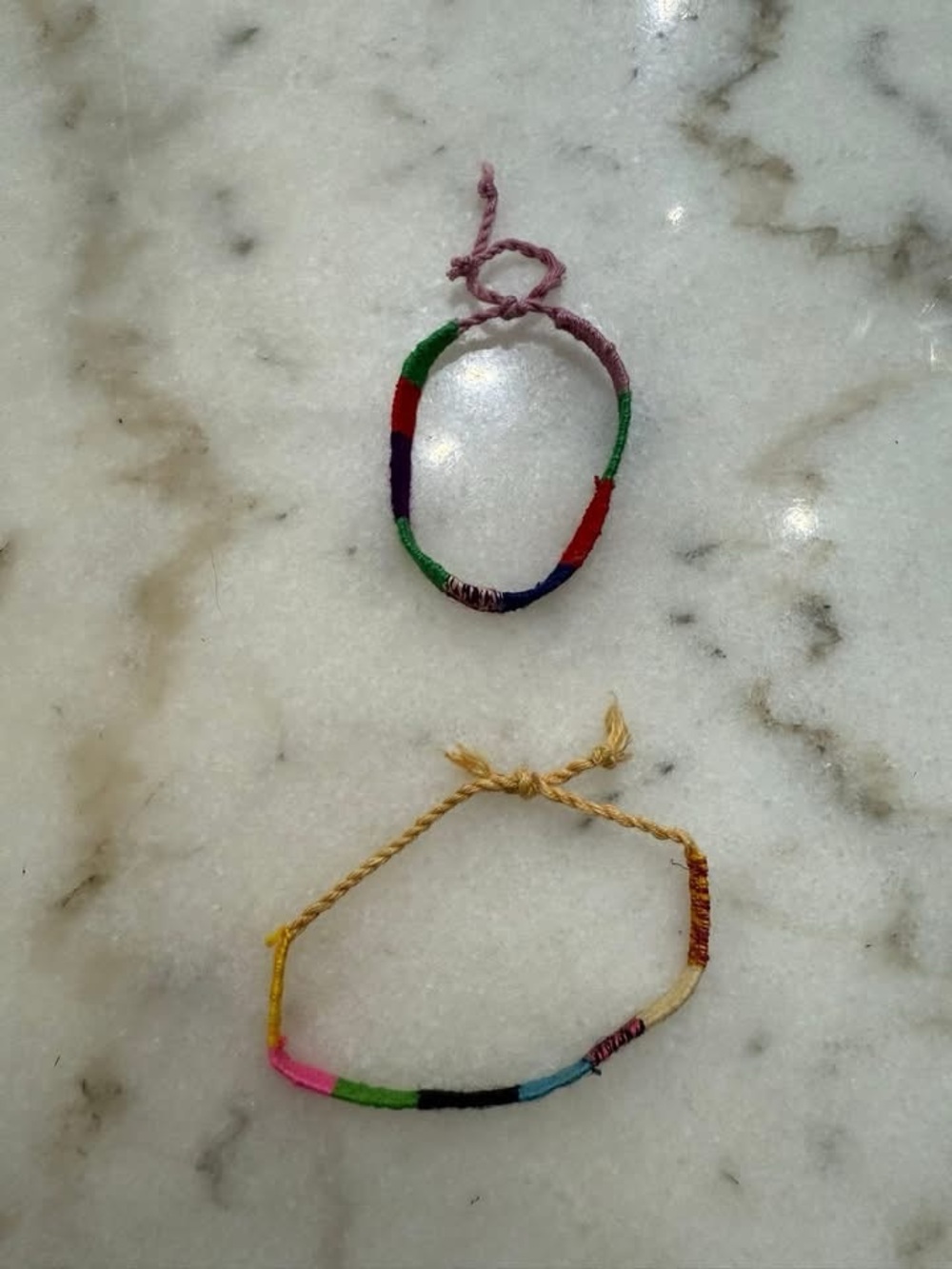 Handwoven Multicolor Friendship Style Bracelets - Set of 2